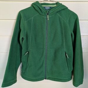 L.L. Bean Kids Forest Green Fleece Hoodie Size S 8